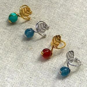 Elegant Gold and Silver Leaf Ear cuffs Set